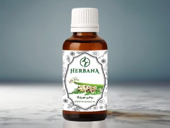 بطری شیشه ای روغن مورینگا خالص هربانا برای مبارزه با رادیکال‌های آزاد و جوانسازی پوست با حجم ۴۰ میلی لیتر