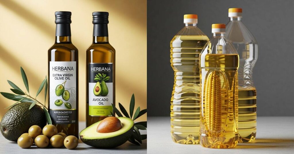 تأثیر روغن‌های گیاهی بر التهاب؛ مقایسه روغن‌های سالم و مضر.